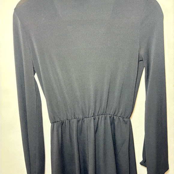 Topshop size 2 black tie front long sleeve romper 129 - Picture 5 of 5